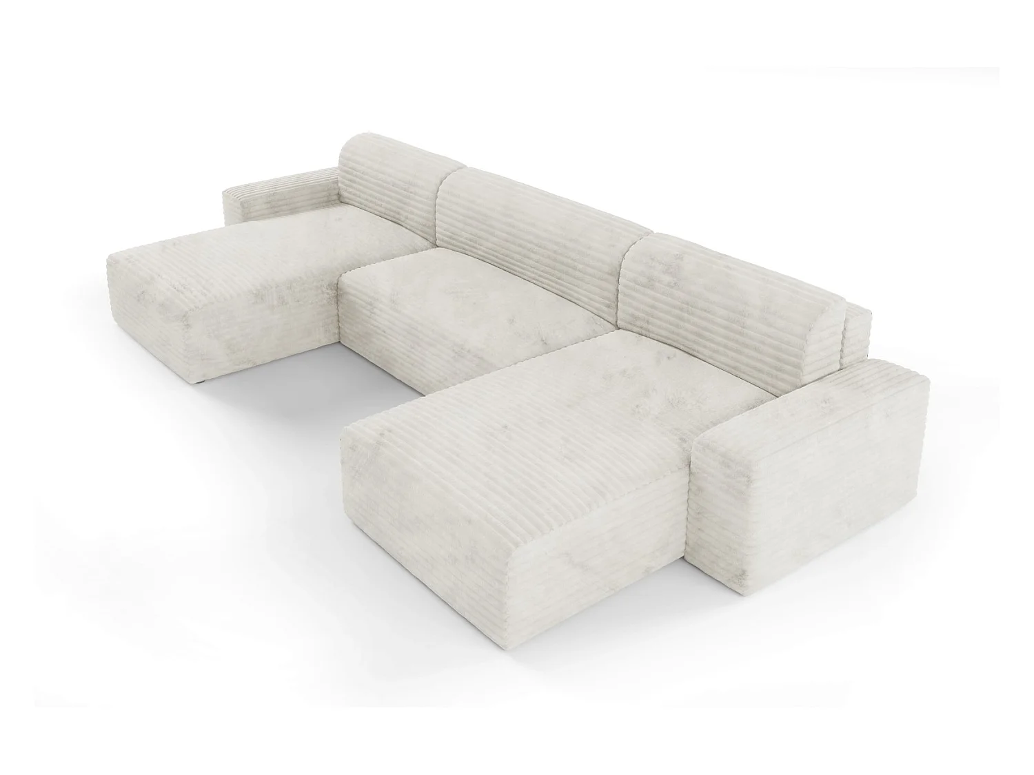 Canapé d’angle COCO U avec fonction de couchage Couleur : TILIA 1