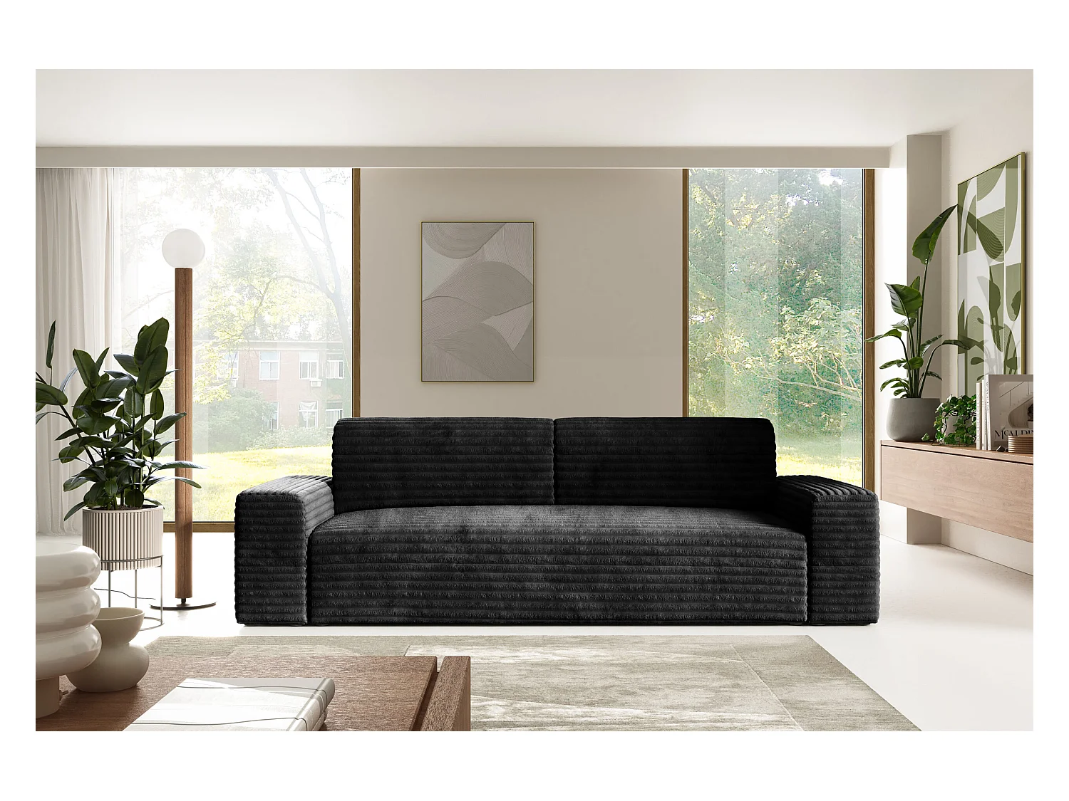 Canapé COCO avec fonction de couchage Couleur : TILIA 100