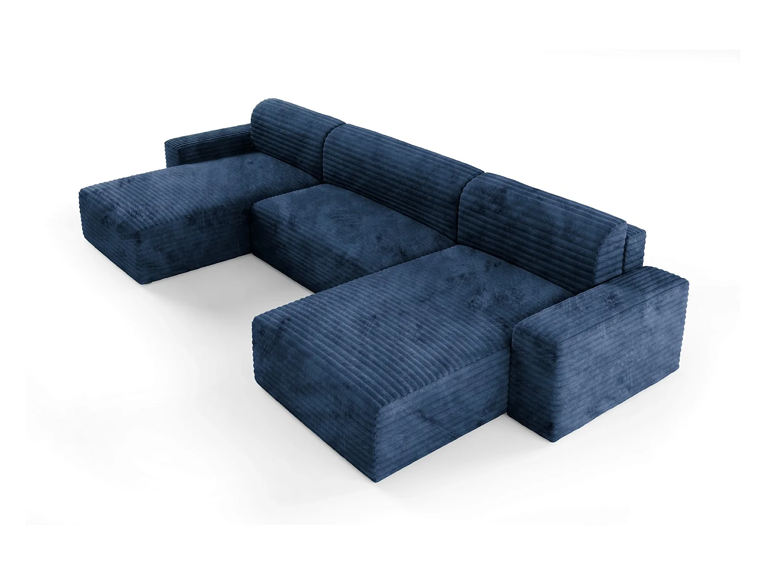 Canapé d’angle COCO U avec fonction de couchage Couleur : TILIA 77