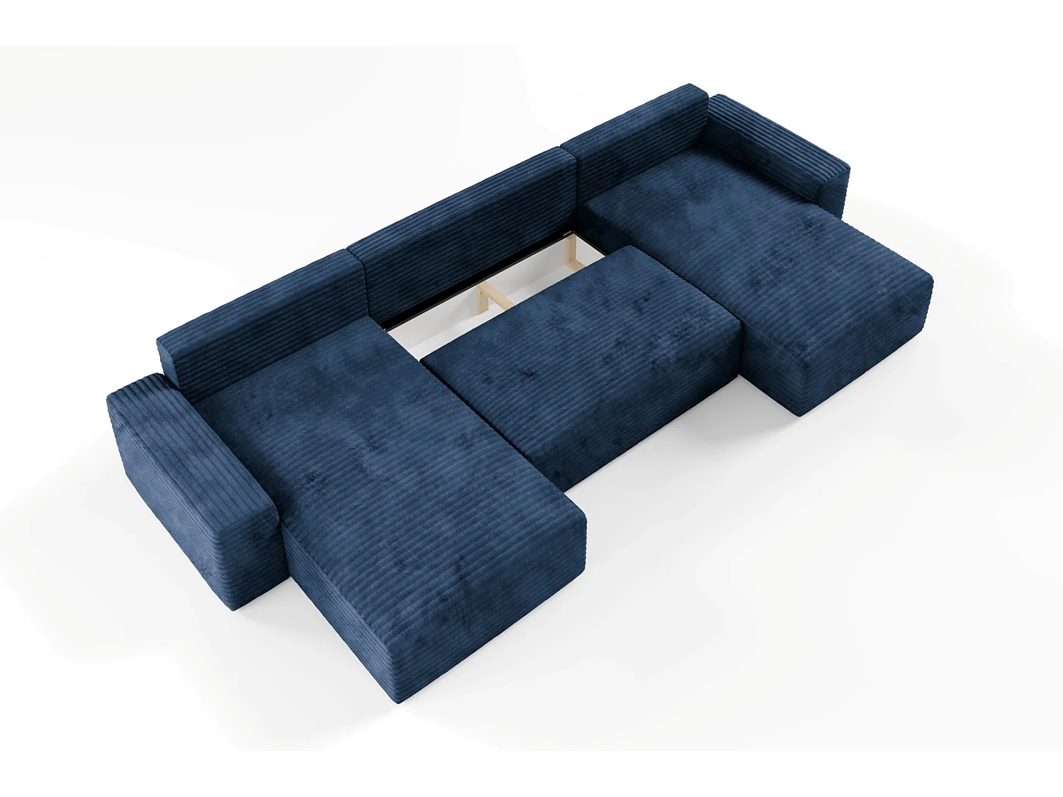 Canapé d’angle COCO U avec fonction de couchage Couleur : TILIA 77