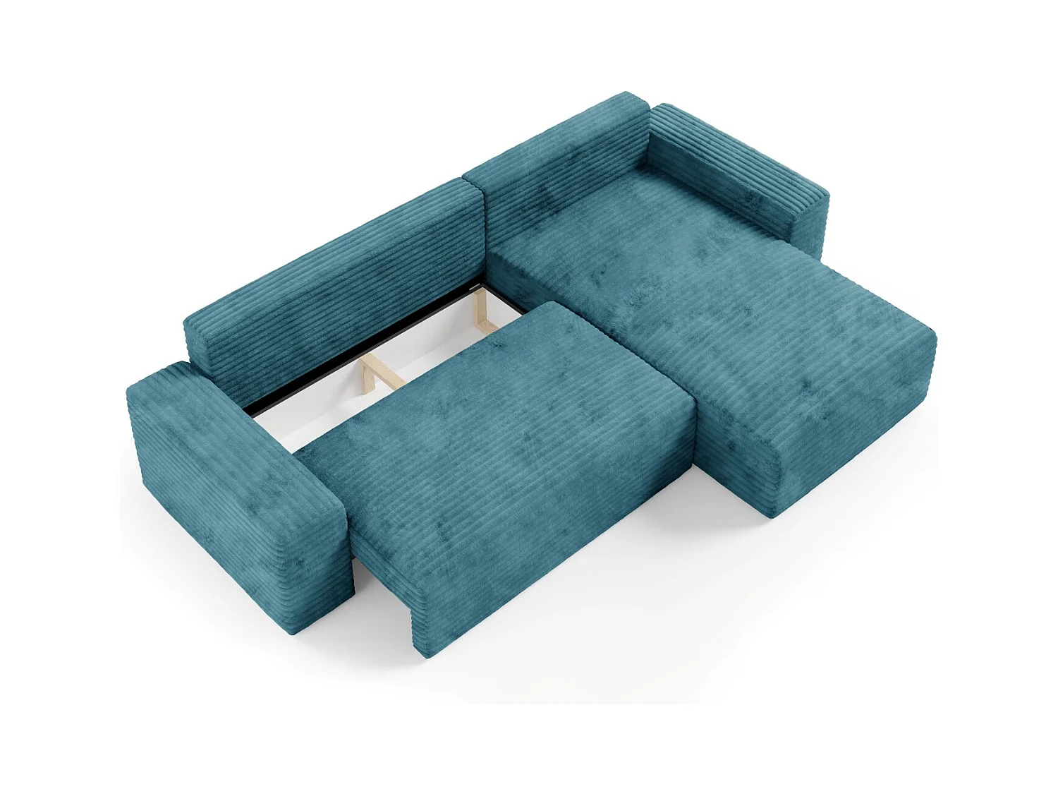 Ecksofa COCO L mit Schlaffunktion Farbe: TILIA 75
