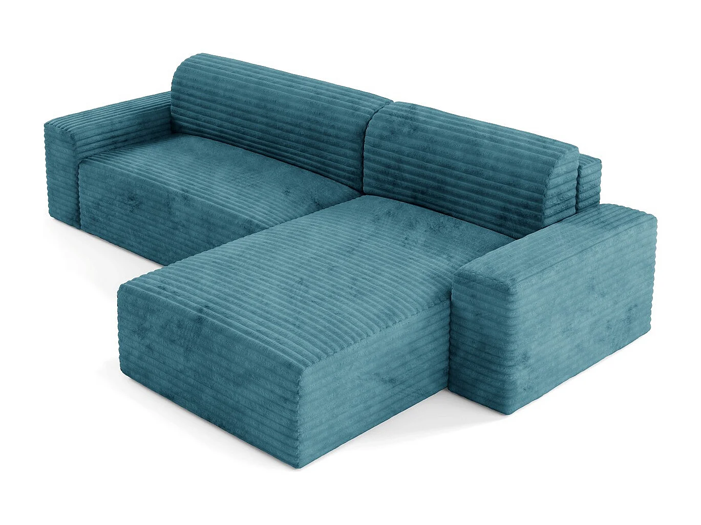 Canapé d’angle COCO L avec fonction de couchage Couleur : TILIA 75