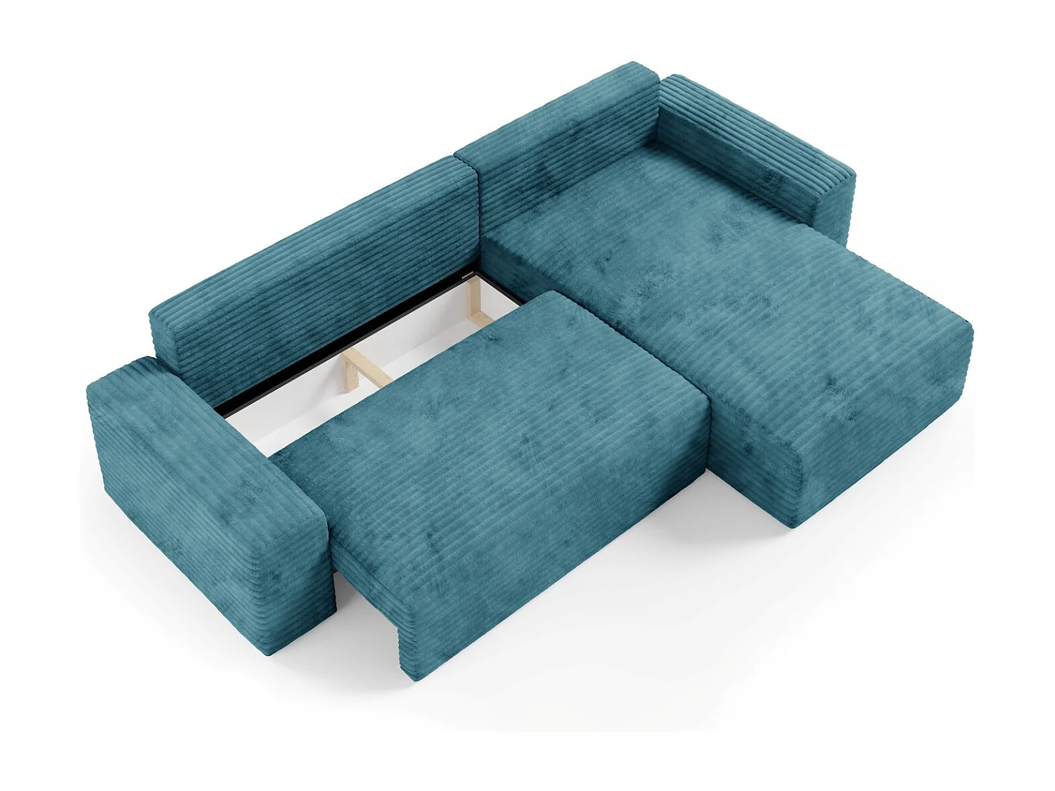 Canapé d’angle COCO L avec fonction de couchage Couleur : TILIA 75