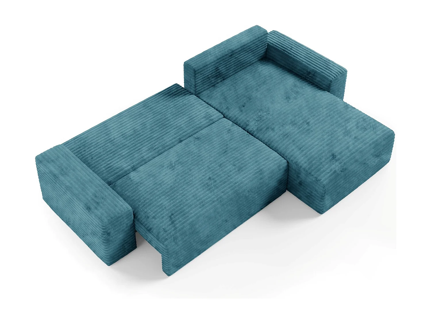 Canapé d’angle COCO L avec fonction de couchage Couleur : TILIA 75