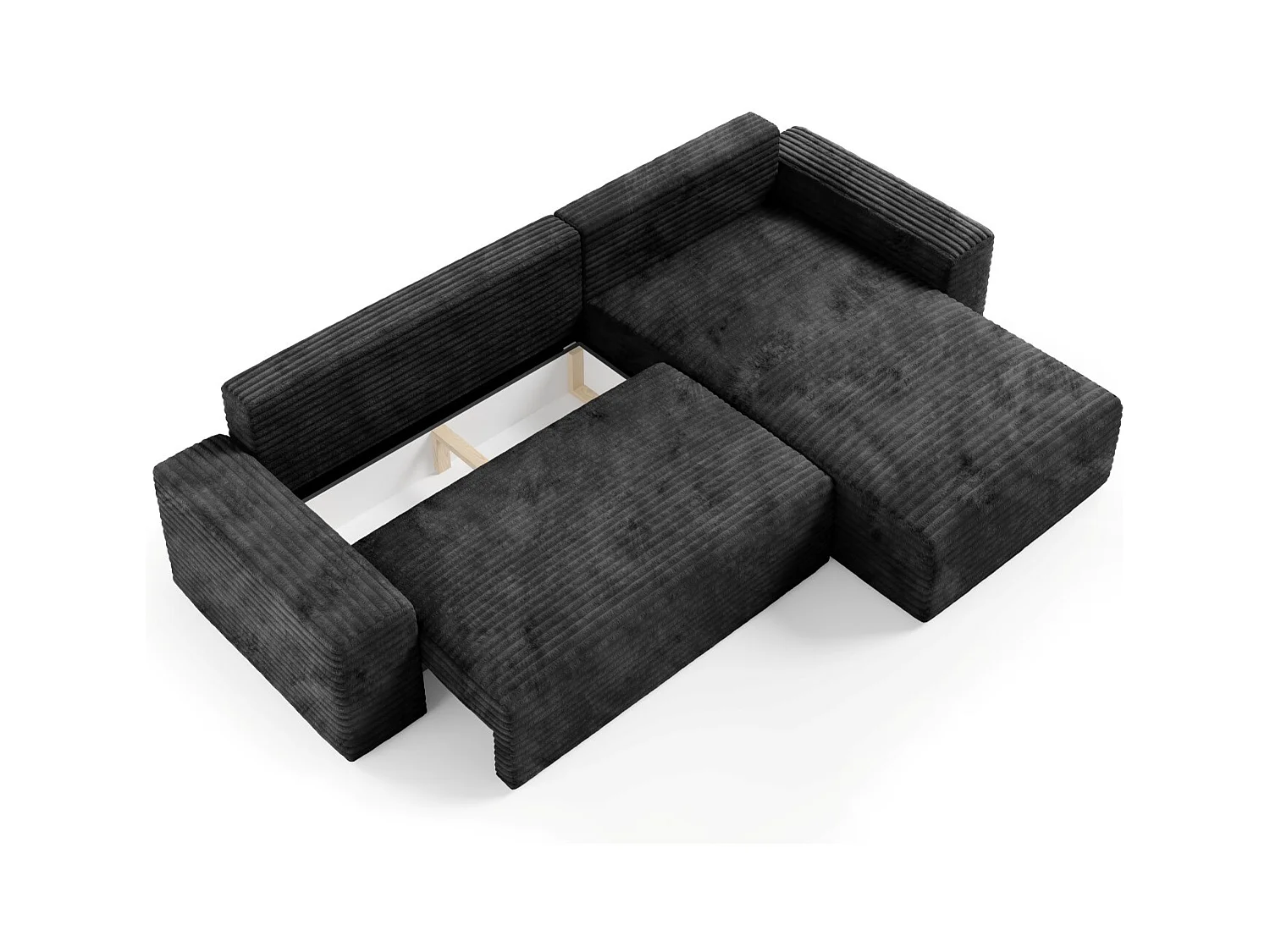 Ecksofa COCO L mit Schlaffunktion Farbe: TILIA 100