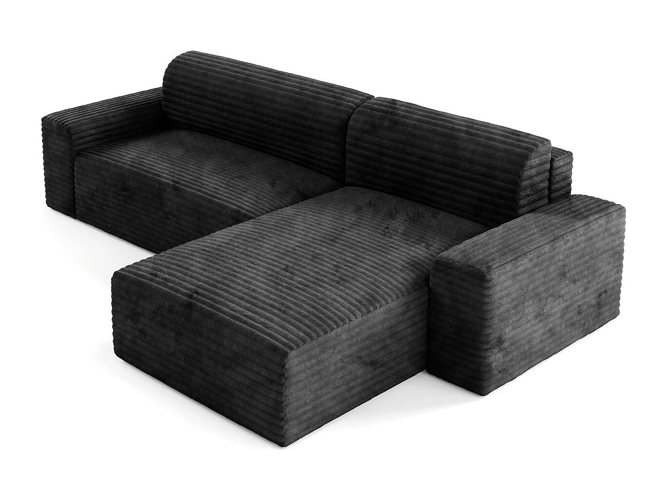 Canapé d’angle COCO L avec fonction de couchage Couleur : TILIA 100