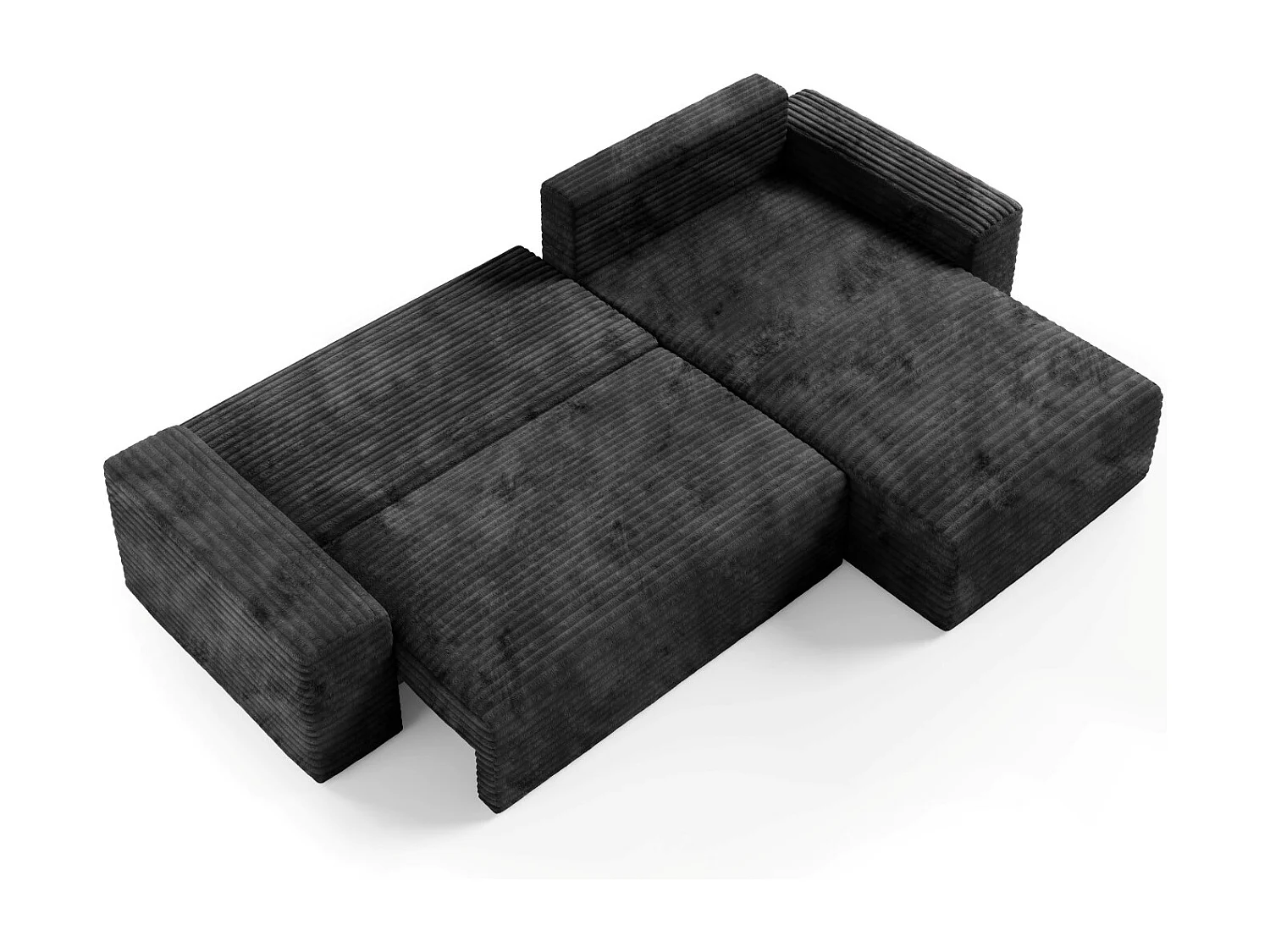 Canapé d’angle COCO L avec fonction de couchage Couleur : TILIA 100