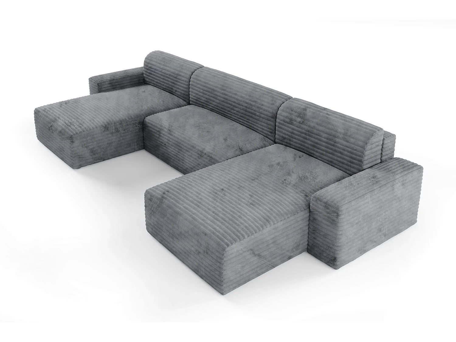 Canapé d’angle COCO U avec fonction de couchage Couleur : TILIA 90