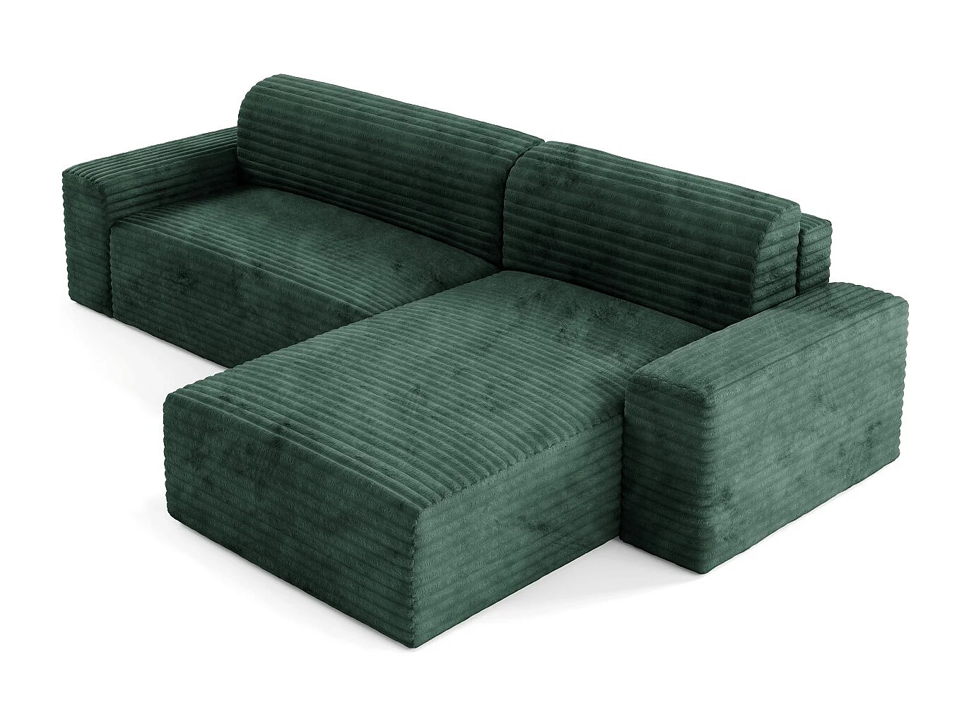 Canapé d’angle COCO L avec fonction de couchage Couleur : TILIA 39