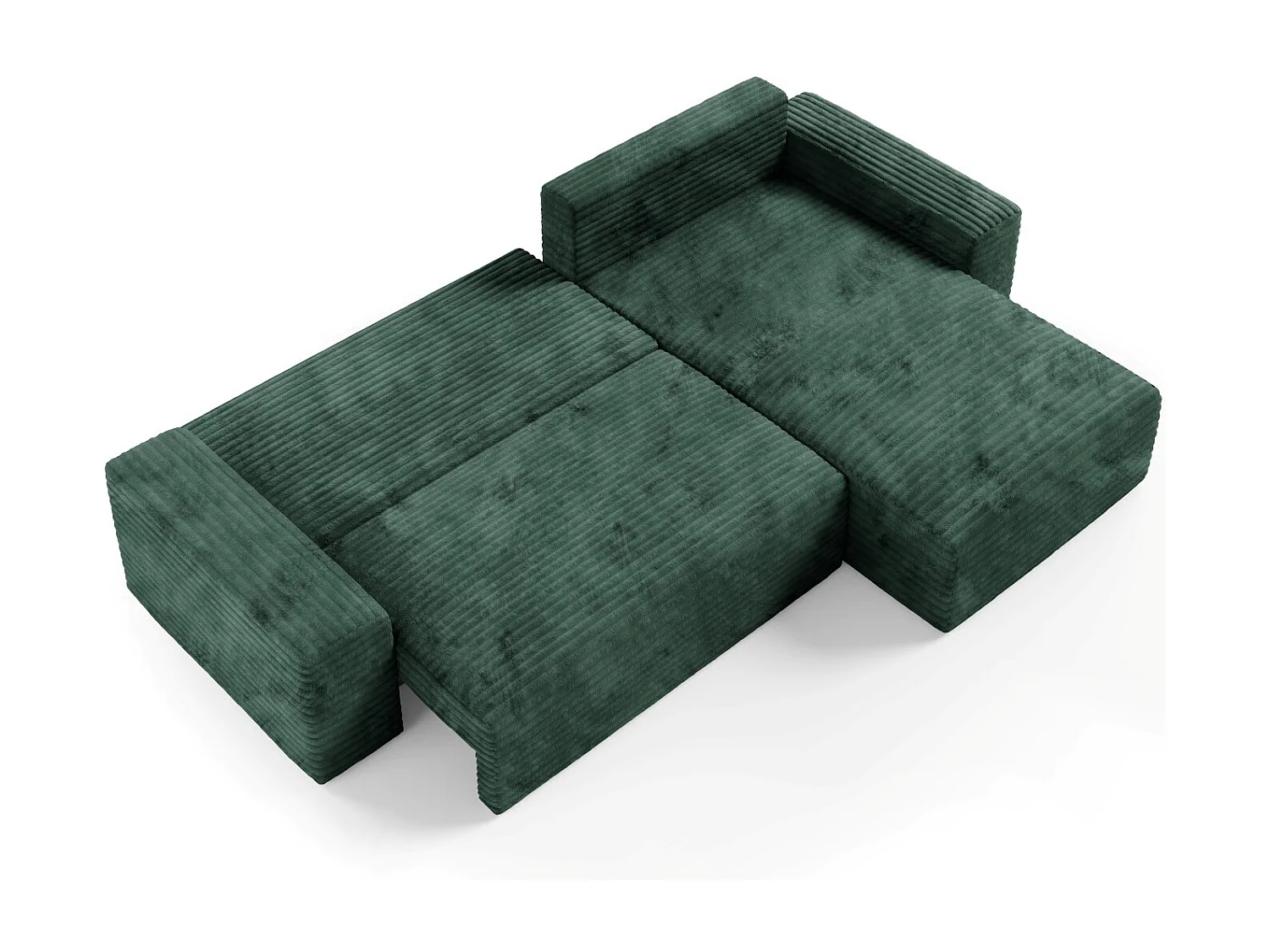 Canapé d’angle COCO L avec fonction de couchage Couleur : TILIA 39