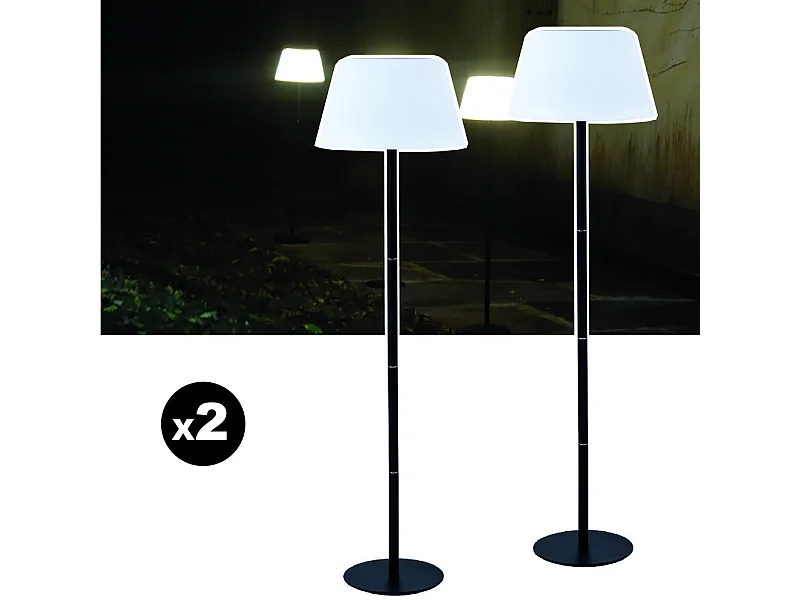 Lot de 2 lampadaires solaires EZIlight® Solar lamp L40
