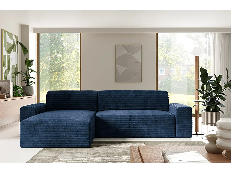 Canapé d’angle COCO L avec fonction de couchage Couleur : TILIA 77