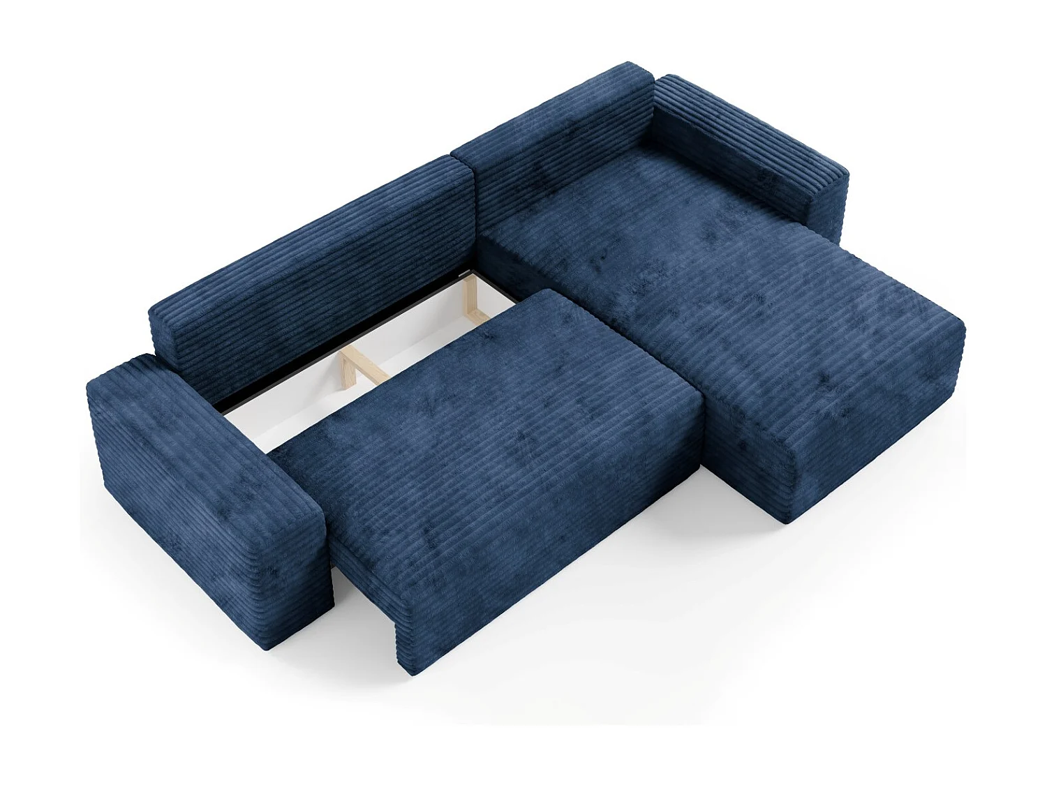 Canapé d’angle COCO L avec fonction de couchage Couleur : TILIA 77