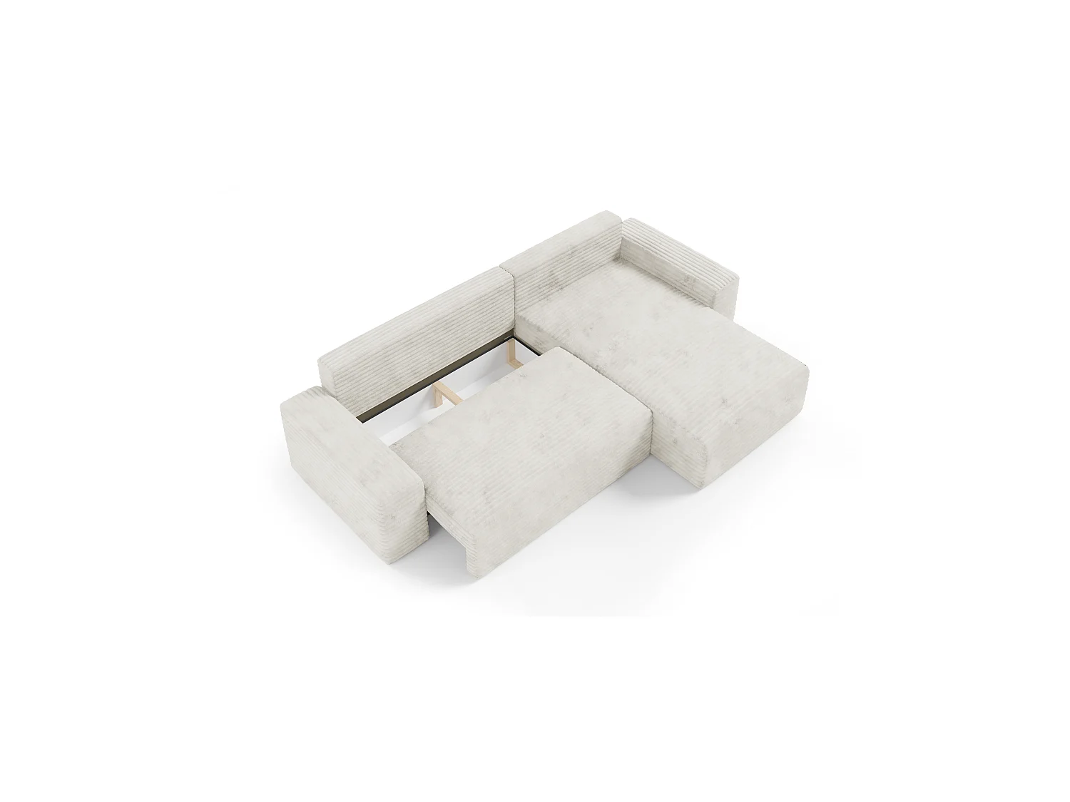 Canapé d’angle COCO L avec fonction de couchage Couleur : TILIA 1