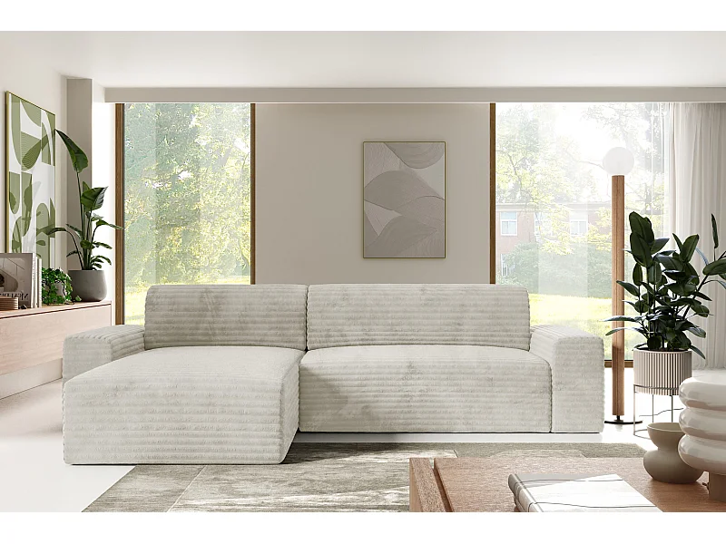 Canapé d’angle COCO L avec fonction de couchage Couleur : TILIA 1