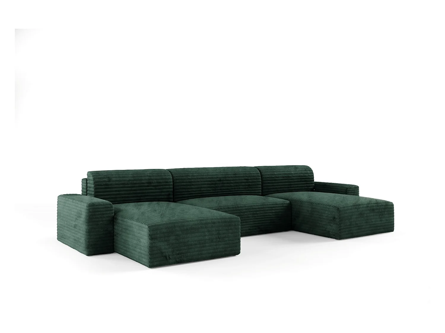 Canapé d’angle COCO U avec fonction de couchage Couleur : TILIA 39