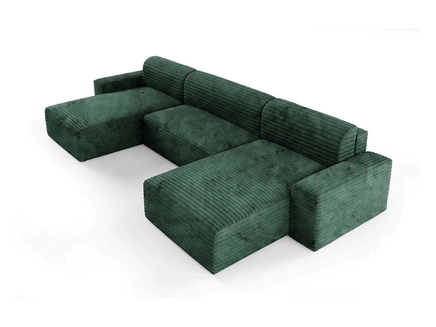 Canapé d’angle COCO U avec fonction de couchage Couleur : TILIA 39