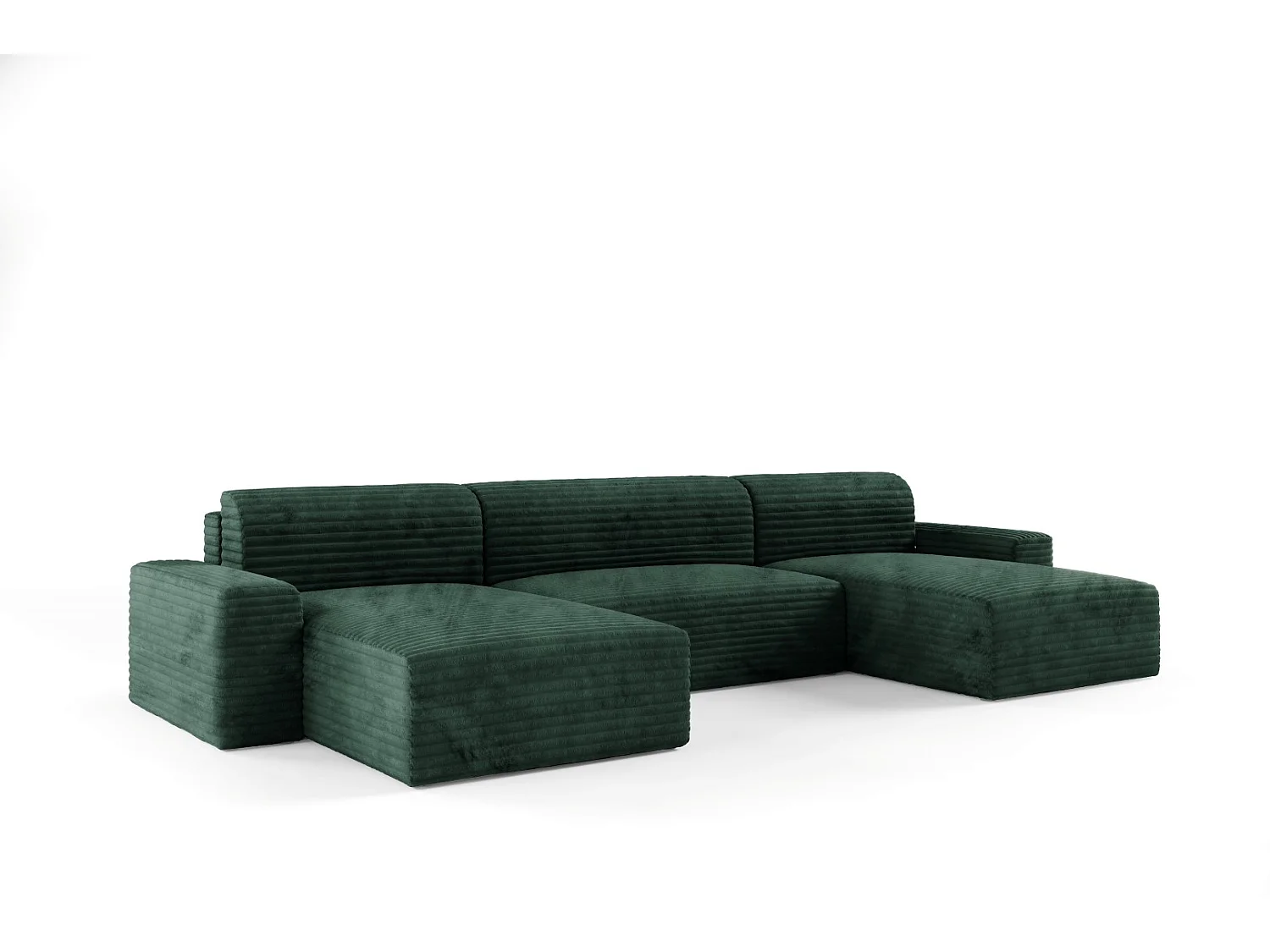 Canapé d’angle COCO U avec fonction de couchage Couleur : TILIA 39
