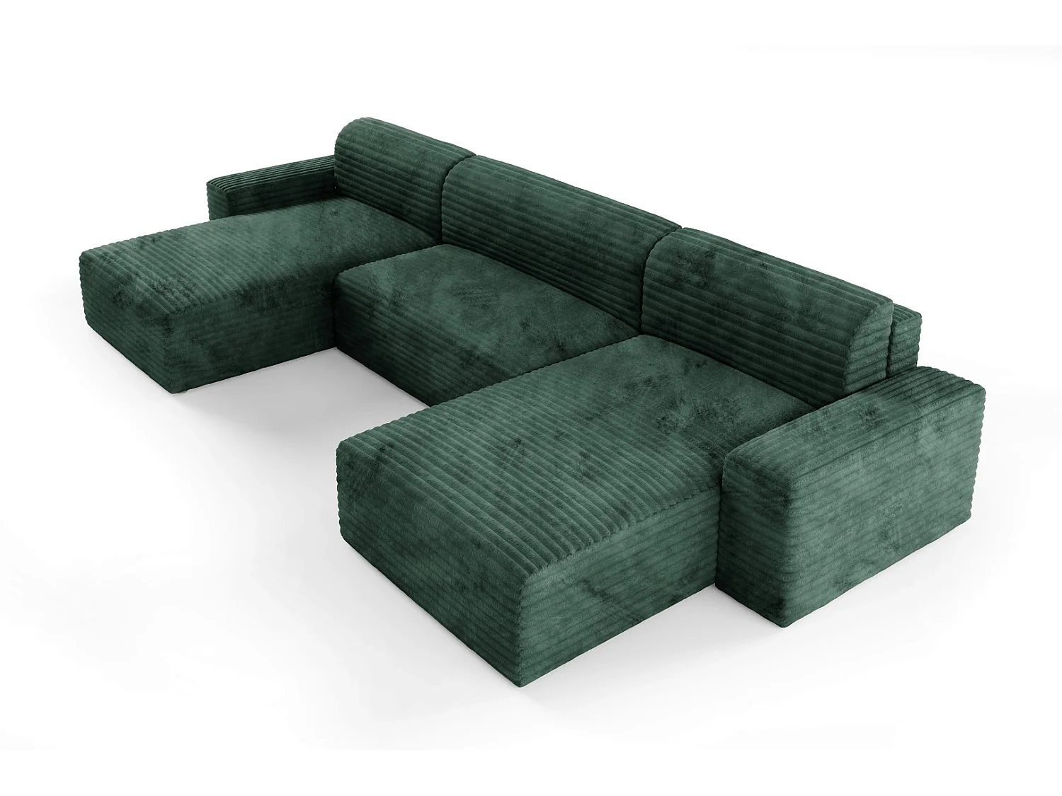 Canapé d’angle COCO U avec fonction de couchage Couleur : TILIA 39