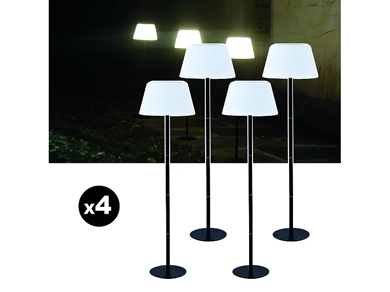 Lot de 4 lampadaires solaires EZIlight® Solar lamp L40