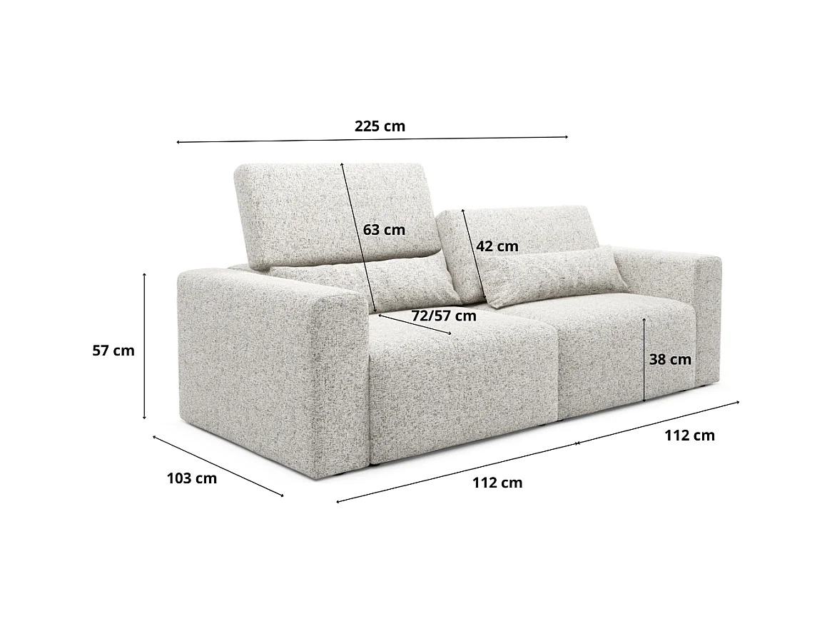 Canapé Posejdon II modulaire premium Couleur : Puente 11
