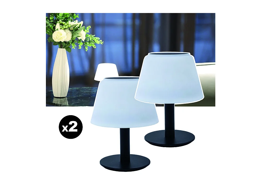 Lot de 2 lampes de table solaires EZIlight® Solar lamp XS10