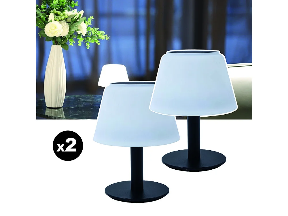 Lot de 2 lampes de table solaires EZIlight® Solar lamp XS10