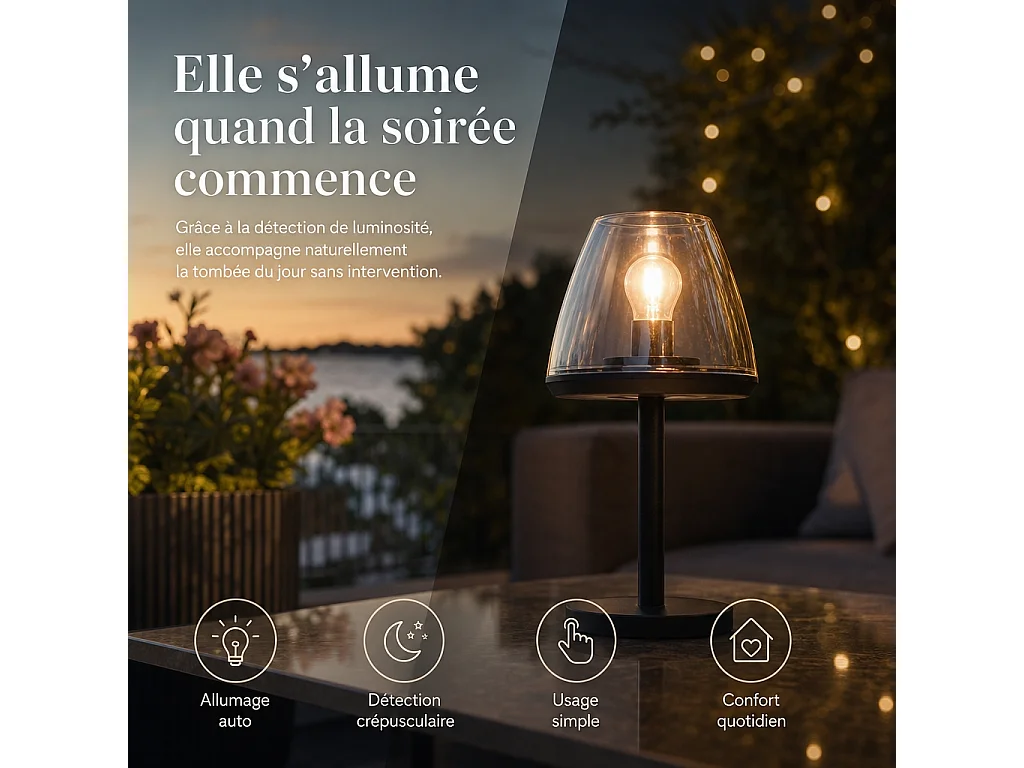 Lampe solaire EZIlight® Solar lamp one Lot de 2