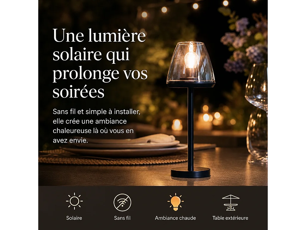Lampe solaire EZIlight® Solar lamp one Lot de 2