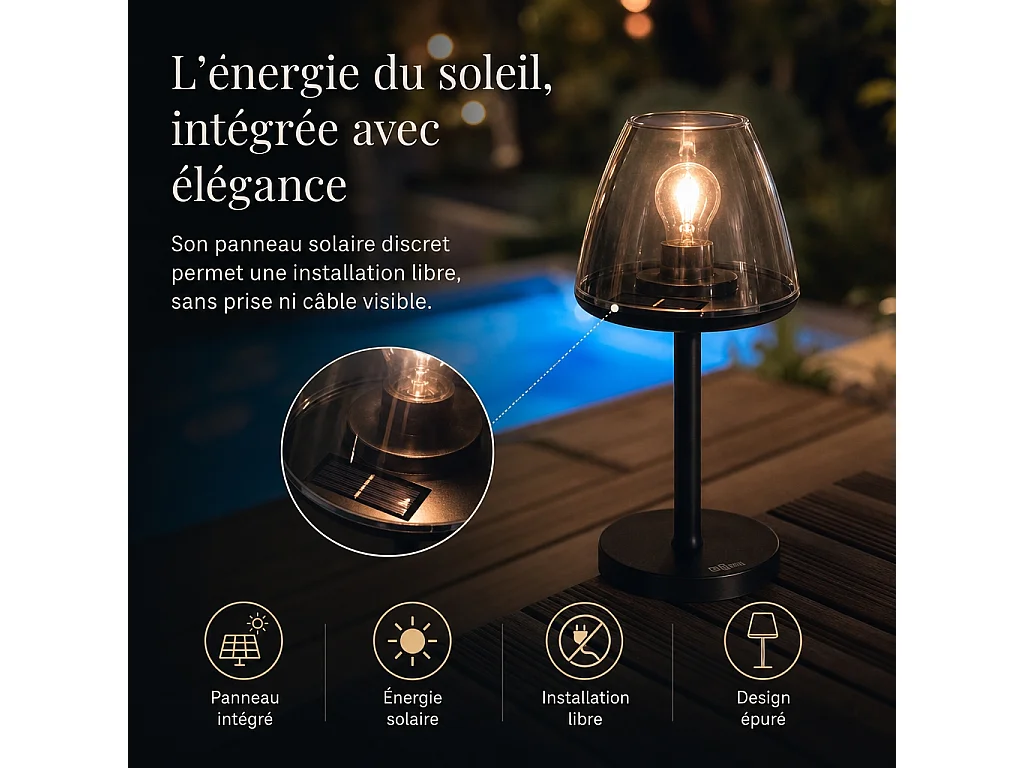 Lampe solaire EZIlight® Solar lamp one Lot de 2