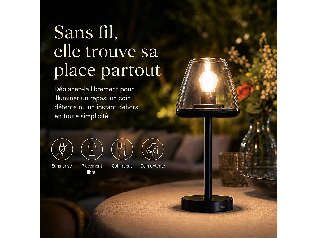 Lampe solaire EZIlight® Solar lamp one Lot de 2