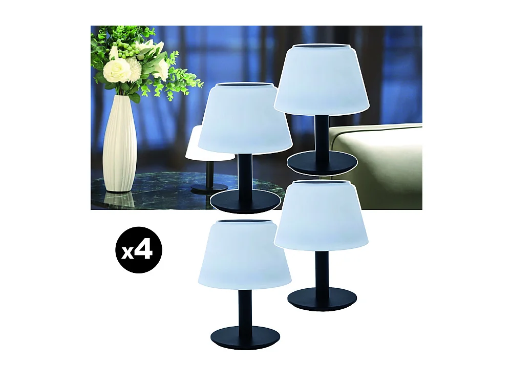 Lot de 4 lampes de table solaires EZIlight® Solar lamp XS10