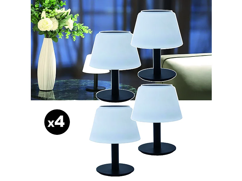 Lot de 4 lampes de table solaires EZIlight® Solar lamp XS10