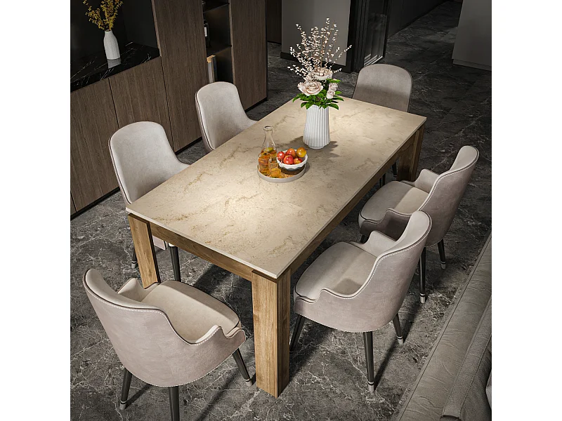 Table à manger, table de repas Manhattan 160 cm