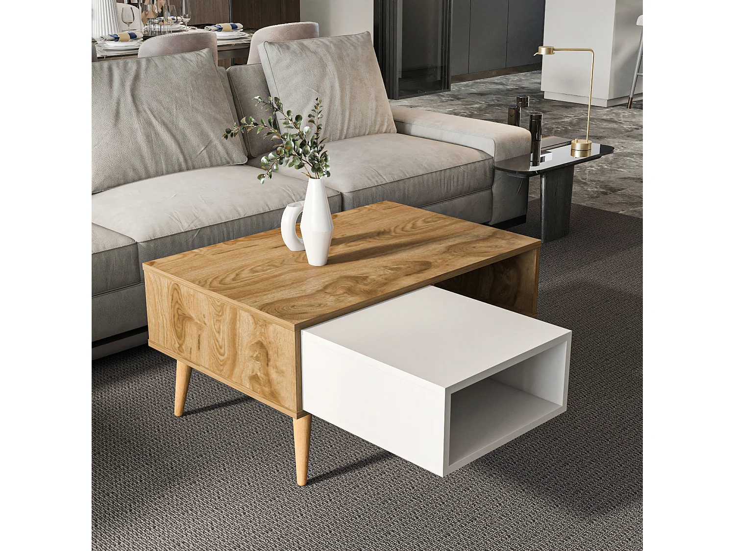 Couchtisch Oberon Oud Weiß