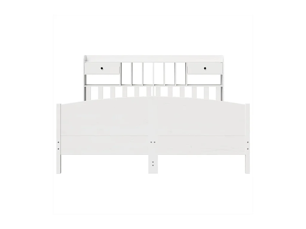 Giroletto con Libreria senza Materasso 180x200 cm in Legno Pino