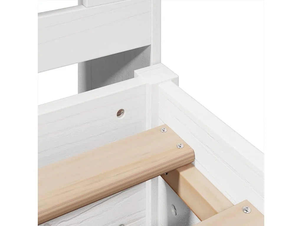 Giroletto con Libreria senza Materasso 180x200 cm in Legno Pino