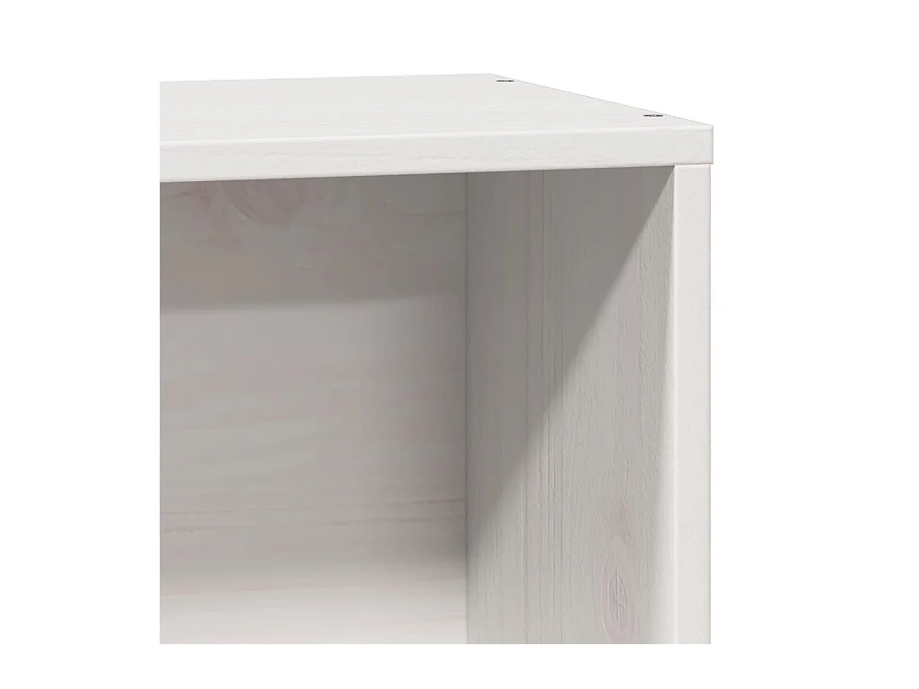 Bed met boekenkast zonder matras grenenhout wit 90x190 cm