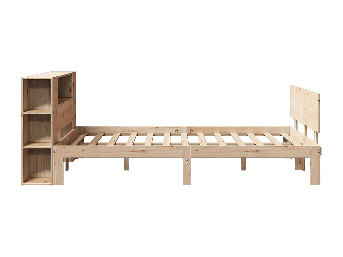 Letto Libreria senza Materasso 150x200 cm in Legno di Pino
