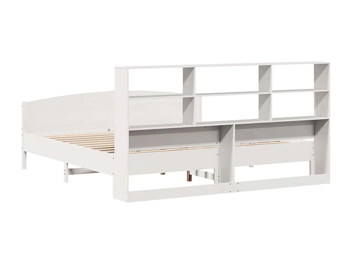 Giroletto con Libreria senza Materasso 180x200 cm in Legno Pino