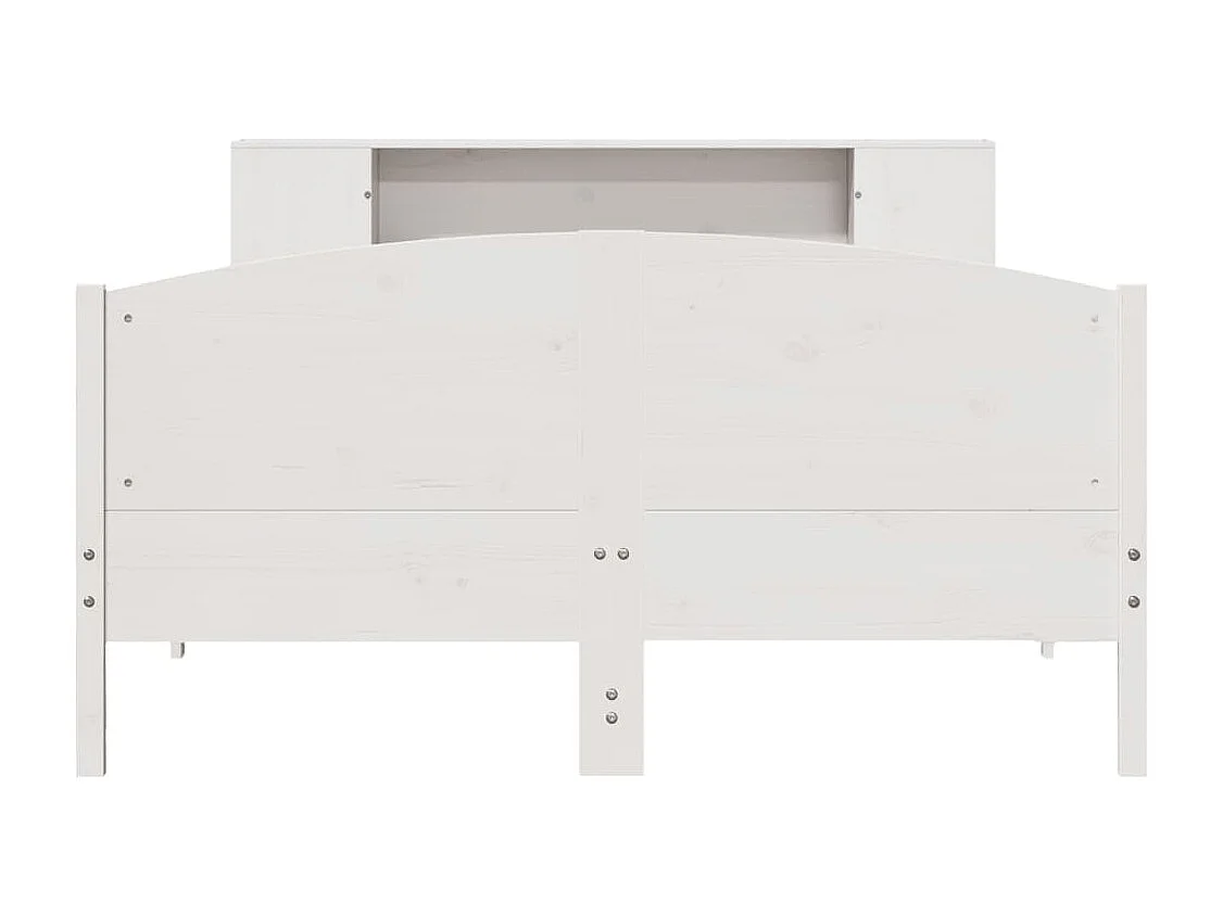 Letto Libreria senza Materasso Bianco 120x200 cm Legno di Pino