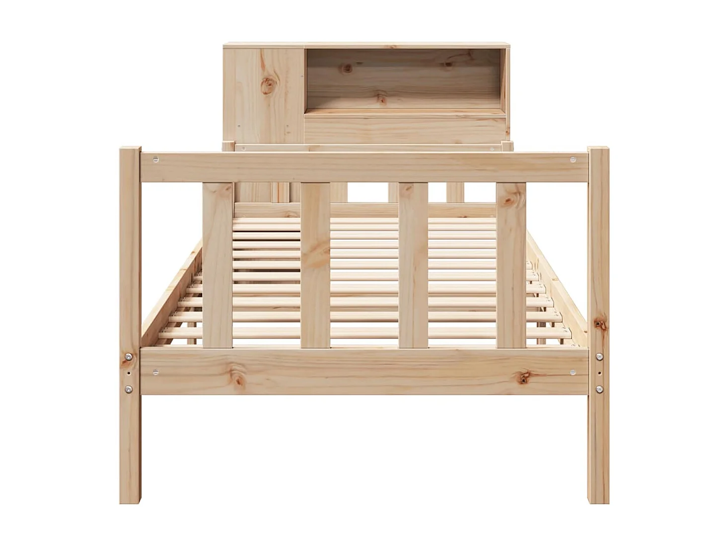 Lit bibliothèque sans matelas 90x190 cm bois de pin massif