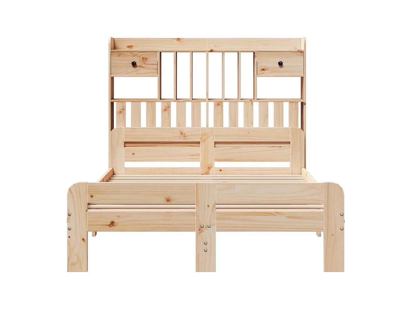 Cama com estante sem colchão 135x190 cm pinho maciço