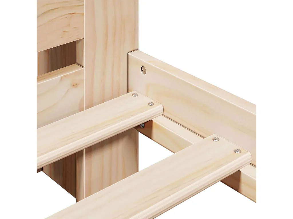 Lit bibliothèque sans matelas 135x190 cm bois de pin massif