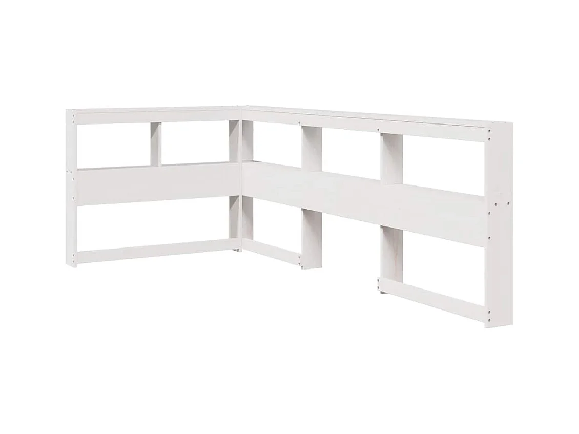 Letto Libreria senza Materasso Bianca 90x200 cm Legno di Pino