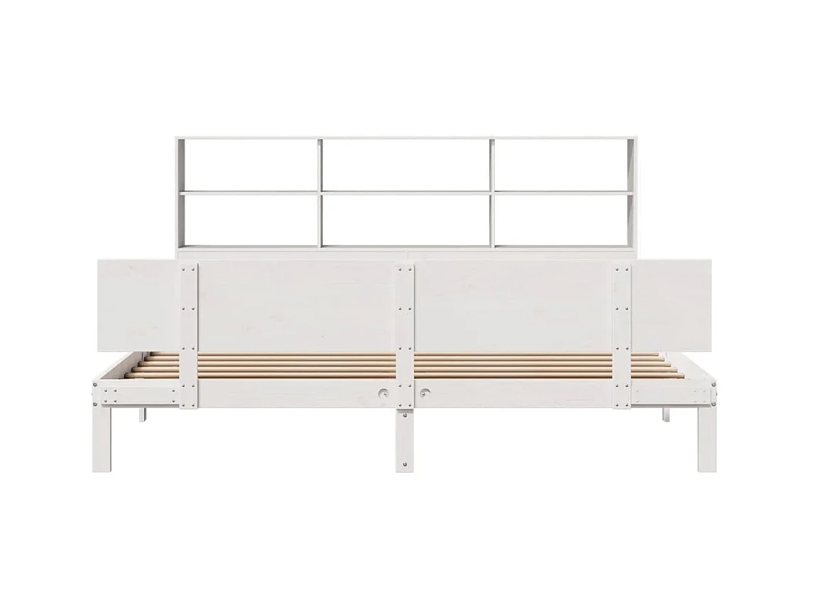 Giroletto con Libreria senza Materasso 180x200 cm in Legno Pino