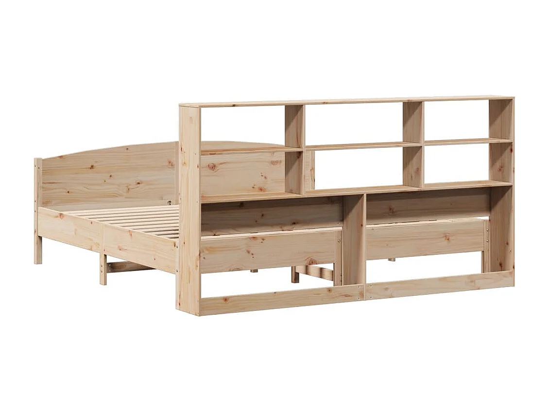 Letto Libreria senza Materasso 180x200 cm in Legno di Pino