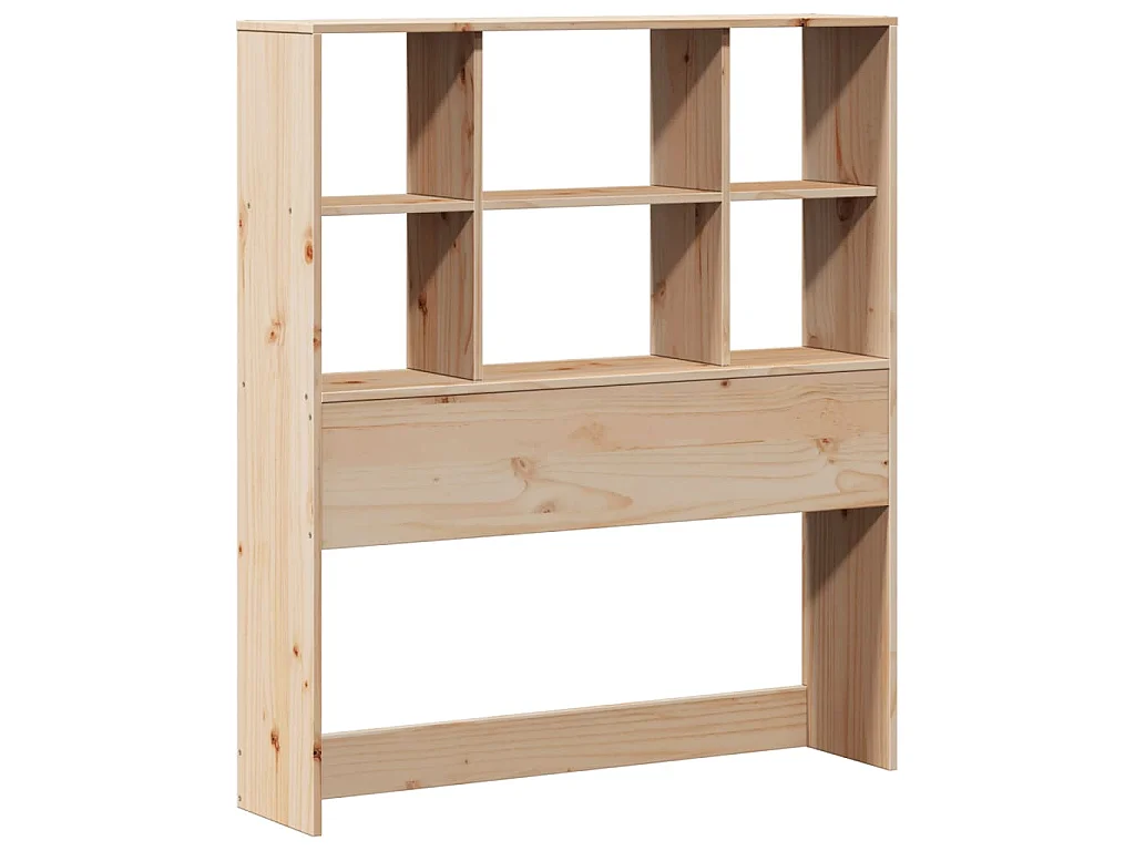 Letto Libreria senza Materasso 90x200 cm Legno Massello Pino