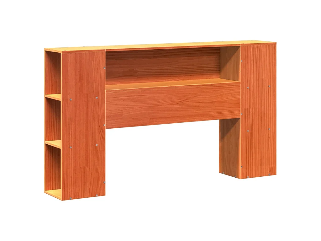 Letto Libreria senza Materasso Marrone Cera 160x200 cm Legno