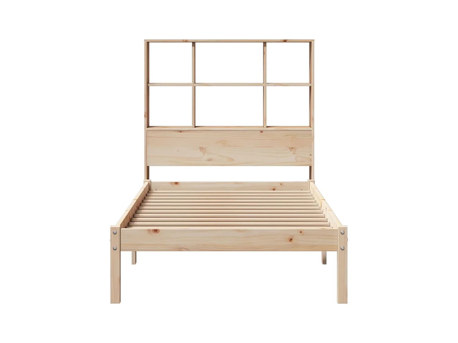 Lit bibliothèque sans matelas 90x200 cm bois de pin massif